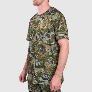 เสื้อยืดโอเวอร์ไซส์เรียบง่ายสำหรับผู้ชาย เสื้อยืดผ้าฝ้ายลายพรางต้นไม้จริง เสื้อยืดลายพรางสำหรับล่าสัตว์และตั้งแคมป์ - Product Image 2