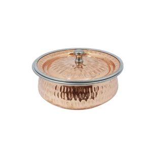 Olla de Cobre Martillado Tradicional Hecha a Mano para Cocinar y con Asa Decorativa de Latón Disponible - Product Image 4