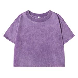 Women's for Washed Polyester <b>Striped</b> <b>Crop</b> <b>Top</b> Crew Neck Short Sleeve Regular Fit Casual Eco-Friendly T-Shirt Spring Summer - Product Image 5