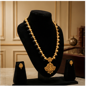 Parure de bijoux religieux plaqué or pour mariée, technique de moulage, collier et boucles d'oreilles en alliage, motif floral, bijoux de mariage pour femme, cadeaux de fête - Product Image 3