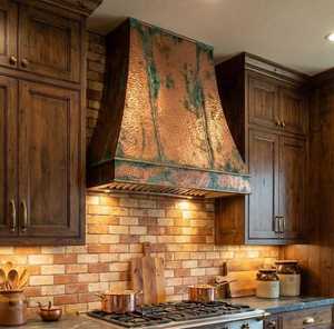 Hotte de cuisine vintage style cheminée, faite à la main, murale, à prix abordable - Product Image 1