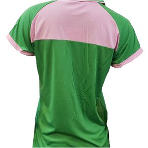 เสื้อโปโลสีเขียวชมพู Dri Fit สำหรับผู้หญิง แขนสั้น เสื้อกีฬาปักตัวอักษร สไตล์ลำลอง ชุดกอล์ฟ ชุดทีม แฟชั่น - Product Image 5
