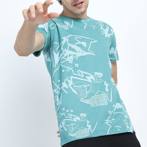 เสื้อยืดซับลิเมชั่น โพลีเอสเตอร์/คอตตอน ผ้าถัก ระบายอากาศได้ดี ยั่งยืน ทนทาน สไตล์ลำลอง โลโก้สั่งทำได้ แขนสั้น - Product Image 3