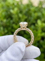 Bague de fiançailles en diamant ovale de 3 carats certifié IGI E VVS2/VS1, cultivé en laboratoire, taille brillant, pierres latérales, plaqué or, argent 925