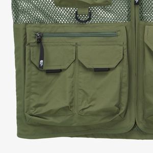 Gilet en maille The North Face vert olive, séchage rapide, unisexe, équipement de plongée pour lacs et rivières - Product Image 3