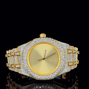 Montre Hip Hop de Luxe Neuve et Personnalisée avec Diamants VVS de Laboratoire Sertis, Cadran en Verre, Bracelet de 20 mm – Cadeau Idéal pour Homme - Product Image 5