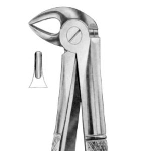 BK Industries Pince d'extraction dentaire manuelle en acier inoxydable, poignée moletée argentée, instrument chirurgical de classe I, 12 positions de mâchoires - Product Image 1