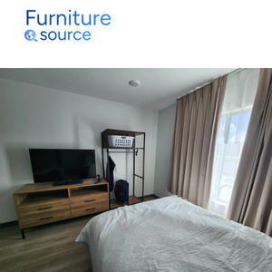 Elegant StudioRes Marriott <b>Hotel</b> <b>Bedroom</b> <b>Set</b> Wood Veneer Metal Legs OEM ODM Vietnam For Villas Resorts Apartments <b>Hotel</b> Usage - Product Image 2