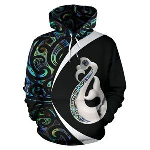 Hoodie Hawaïen Personnalisé OEM à Motif Maori, Impression Intégrale, Vêtement de Sport, Conception Personnalisée, Sublimation, Hoodie Polynésien, Coupe et Couture - Product Image 1