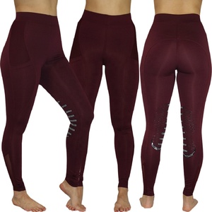Mallas y pantalones de montar de caballo ecuestre, con bolsillo y silicona - Product Image 6
