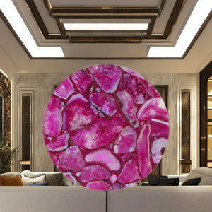 Sello de Ágata Pulida Artesanal, Decoración de Hogar de Lujo, Modelo de Flor Religiosa, Patrón de Resina, Color Personalizado, Alta Artesanía - Product Image 5