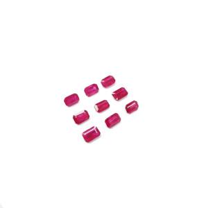 Rubis naturels non traités du Mozambique, octogones calibrés 4x6mm, pierres précieuses de rubis naturelles facettées pour la fabrication de bijoux, prêtes à l'emploi - Product Image 4