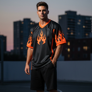 Fabricant de maillots de football américain sur mesure OEM, maillot d'entraînement sublimé, coupe ajustée, séchage rapide, respirant, pour adultes, équipes universitaires - Product Image 3
