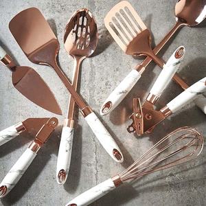 Modern Look Stainless Steel <b>Rose</b> <b>Gold</b> Kitchen Utensils Set with Modern Luxury Look Cutlery Set for Restaurant Wedding Home Hotel - Product Image 3