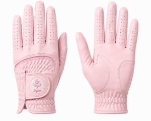 Guantes de Golf Rosas con Logotipo Bordado Personalizado, PU de Alta Calidad, Transpirables, Lindos, para Mujer, Fabricante OEM/ODM - Product Image 1