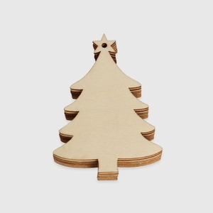 Árbol de Navidad de madera personalizado con diseño grabado para decoración del hogar y regalos navideños, disponible para la venta, de un exportador indio. - Product Image 4