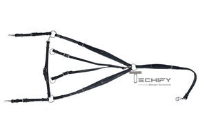 Súper calidad estilo inglés Tack Endurance Halter brida riendas con placa de pecho conjunto ecuestre Tack aspecto de cuero mate - Product Image 4