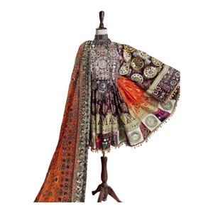 Service OEM, fabrication au Pakistan, tailles et couleurs personnalisées, robe afghane pour femmes, broderie, tenue de mariage et de fête, robes afghanes Kuchi pour femmes - Product Image 1