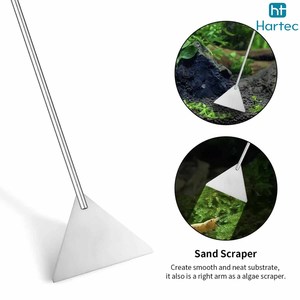 ชุดเครื่องมือจัดสวนใต้น้ำสแตนเลสกันสนิม กรรไกรตัดกิ่งโค้งยาว แหนบ ตะหลิวสำหรับดินปลูก ชุดทำความสะอาดตู้ปลา - Product Image 4