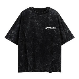 Camiseta Moderna para Hombre con Lavado Ácido, Tejido Cómodo de Mezcla de Algodón, Ropa Casual Elegante para Uso Diario - Product Image 1