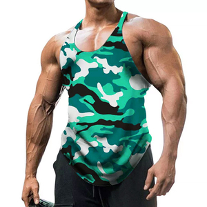 Débardeur de sport personnalisé pas cher pour hommes, respirant, col rond, imprimé, pour la musculation et l'entraînement - Product Image 4