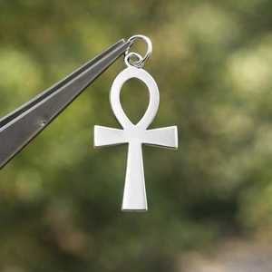 Pendentif Croix Ankh Égyptienne en Argent Sterling 925, Breloque Religieuse, Bijou Unisexe pour Usage Quotidien - Product Image 3
