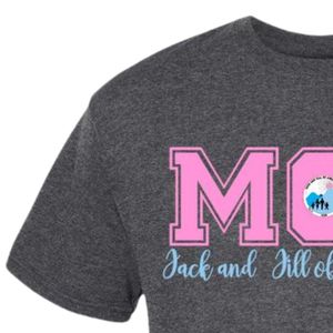 Jack and Jill Mom and <b>Dad</b> Unisex T <b>Shirt</b> Short Sleeve Crew Neck Casual Cotton Tee Custom Printed Parent Graphic Comfortable - Product Image 4
