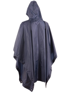 Poncho de pluie unisexe noir à capuche, imperméable, léger, en polyester, pour l'extérieur, taille adulte, coupe longue et ample, couleur unie - Product Image 4