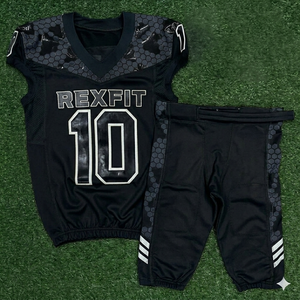 Conjunto de Uniforme de Fútbol Americano Personalizado Rexfit Sport para Adultos, Transpirable, 100% Poliéster, Antibacteriano, Suministro Directo de Fábrica - Product Image 1