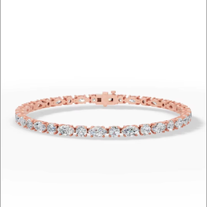 Luxury 18K Gold Marquise Lab Grown Diamond Tennis <b>Bracelet</b> 38 <b>Stones</b> | 7 Inch Contemporary Designer Fine Jewelry for Women | - Product Image 1