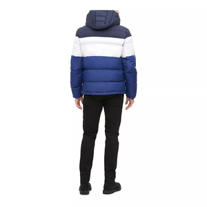 Men's Plus Size Winter <b>Parkas</b> Solid Black Puffer <b>Jackets</b> Detachable Bubble Padded Hood <b>Waterproof</b> Coats Fabric Lightweaitght - Product Image 3