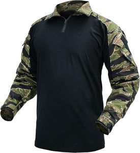 Chemises tactiques d'hiver personnalisées en coton et polyester, à manches longues, séchage rapide, vêtements tactiques d'entraînement, best-seller - Product Image 1