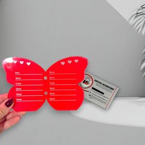 Palette magnétique en acrylique pour extensions de cils, motif cœur papillon rouge vif, écologique, pour pose de cils - Product Image 1