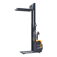 Gerbeur électrique 1500 kg pour entrepôt, 3 m, entraînement CC, mât bi-étages, transpalette, homologué CE, RELILIFT CDD1530, ergonomique