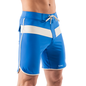 <b>Mens</b> Mid Knitted Breathable Quick Dry Blue Board Shorts Elastic Drawstring Swim <b>Trunks</b> Lightweight Casual Summer Vacation Wear - Product Image 4