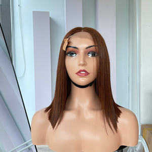 วิกผมสีน้ำตาลกาแฟขนาด12นิ้วพร้อมฝาปิด2x6ผมคู่คุณภาพสูงจากเวียดนาม - Product Image 1