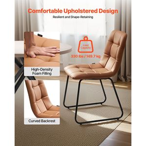 Modern Wood-T 5-Piece Dining <b>Table</b> Set with 4 Orange Upholstered PU Leather Chairs <b>Space</b>-<b>Saving</b> Kitchen <b>Table</b> - Product Image 3