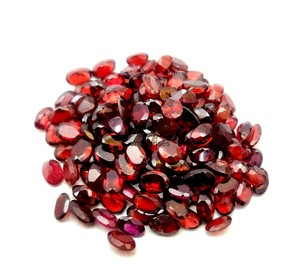 Natural Red <b>Garnet</b> Oval Cut Faceted Loose Gemstone 5mm 7mm <b>Garnet</b> Stone For Jewelry Making Indian Wholesale Bulk Price Supply - Product Image 5