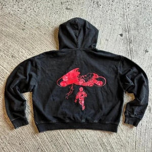 Unisex Black Zip-Up <b>Hoodie</b> With <b>Happy</b> Smiley Print Front Pocket Casual Wear Fleece Sweatshirt Autumn Wear Stylish <b>Hoodie</b> - Product Image 4