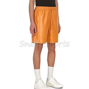 กางเกงขาสั้นหนังสำหรับผู้ชายกางเกงขาสั้นหนังน้ำหนักเบาสำหรับผู้ชายกางเกงขาสั้นหนังสำหรับฤดูร้อน - Product Image 4