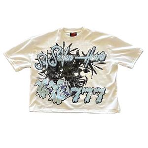 Fabricante personalizado peso pesado desgastado 100% algodón 250 Gsm Cropped Boxy Fit camiseta de gran tamaño Boxy Drop Shoulder camiseta - Product Image 4