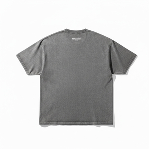 Camiseta Oversize de Hombre a la Moda, Estilo Urbano, Algodón Pesado, Lavado Ácido Vintage, Lisa, con Etiqueta Personalizada 2026 - Product Image 3