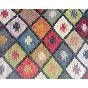 Tapis de jeu pour enfants compacts et élégants, tapis kilim en jute et laine tissés à la main pour salon, chambre et bureau - Product Image 4