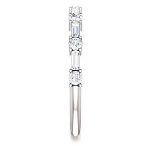 Anillo de Compromiso y Boda Alternativo de Moissanita, Corte Baguette, Plata de Ley 925, Anillo de Aniversario Nupcial, Regalo para Ella - Product Image 2