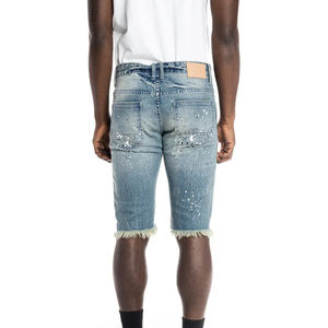 กางเกงยีนส์ขาสั้นผ้าเดนิมเนื้อแน่นแบบใหม่สำหรับผู้ชาย ปี 2026 ขายดี กางเกงยีนส์ขาสั้นผู้ชายสั่งทำพิเศษ 100% ผ้าเดนิม สำหรับฤดูร้อน - Product Image 2