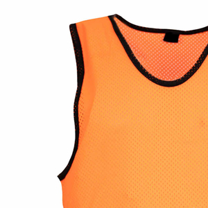 Chaleco Deportivo Transpirable de Malla Naranja sin Mangas con Cuello Redondo, Unisex para Adultos, para Todas las Estaciones, Fitness, Entrenamiento de Fútbol - Product Image 3
