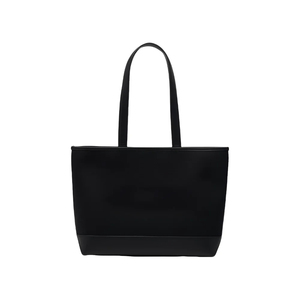 Sac fourre-tout minimaliste en polyester noir, ouverture supérieure, usage quotidien, style féminin - Product Image 1