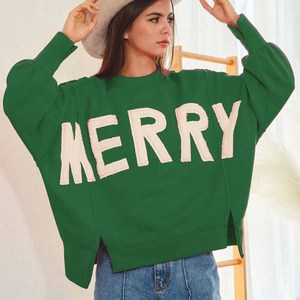 Freedom Wholesale Vintage <b>Mock</b> <b>Neck</b> Cotton Fleece Sweatshirt Crew <b>Neck</b> Chenille Letter Greek University Clothing - Product Image 4
