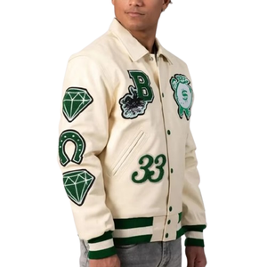 Veste universitaire en laine mélangée personnalisée pour homme, veste de baseball style Letterman, logo personnalisé, patch brodé, fabricant OEM ODM - Product Image 2