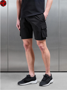 Pantalones Cortos Deportivos Ligeros de Secado Rápido para Hombre, Cintura Elástica, Color Sólido, Casuales, para Correr, de Nailon, con Bolsillos Laterales - Product Image 2